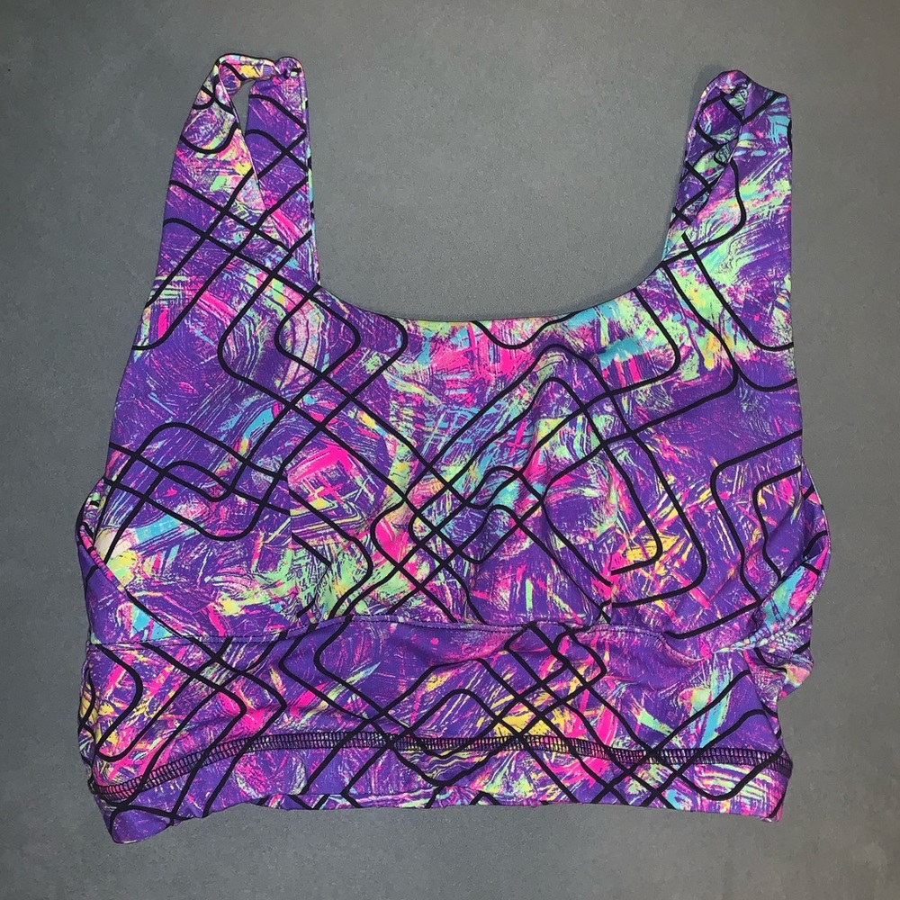 Happiness Lycra Crop Top w/pads. Size large.